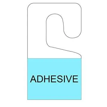 DGJM 300PCS 1-3/4" X 1" Hook Hole Self Adhesive Hanging Tabs Duty Clear Plastic Hang Tabs Tags Hook for Store Retail Display