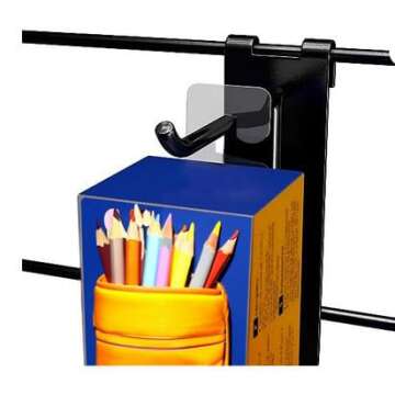 DGJM 300PCS 1-3/4" X 1" Hook Hole Self Adhesive Hanging Tabs Duty Clear Plastic Hang Tabs Tags Hook for Store Retail Display