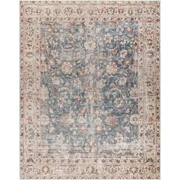 Livabliss x Becki Owens Marlene Vintage Medallion Area Rug, 7'10" x 10', Blue/Tan