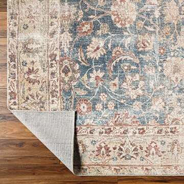 Livabliss x Becki Owens Marlene Vintage Medallion Area Rug, 7'10" x 10', Blue/Tan
