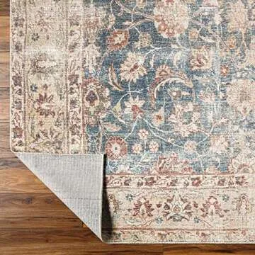 Livabliss x Becki Owens Marlene Vintage Medallion Area Rug, 7'10" x 10', Blue/Tan