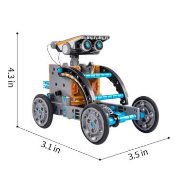 TEMI STEM Solar Robot Kit for Kids, 12-in-1 Educational STEM Science Experiment Toys, Solar Powered ...