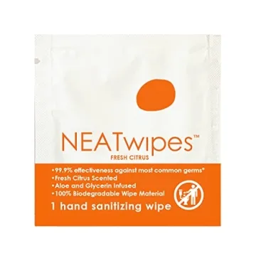 NEATwipes Travel Size Biodegradable Hand Sanitizing Wipes