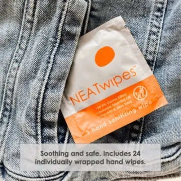 NEATwipes Travel Size Biodegradable Hand Sanitizing Wipes