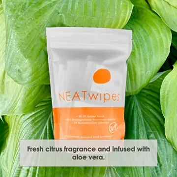 NEATwipes Travel Size Biodegradable Hand Sanitizing Wipes