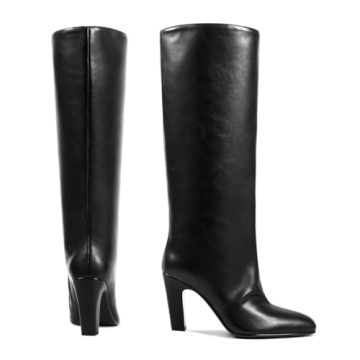 ISNOM Slouchy Knee High Boots for Women Stylish Comfort