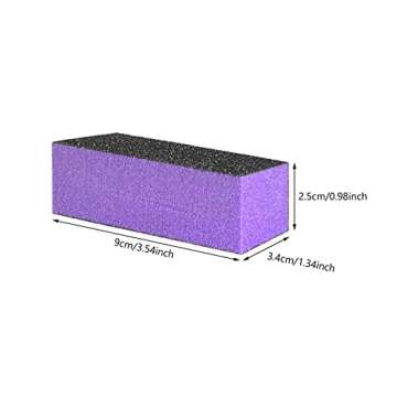 HeeYaa 10 Pcs Nail Buffer Sanding Block Polisher Buffing File 100/180 Grit 3 Sides Nail Files Art Pe...