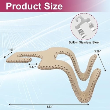 TISOHUGO Stylish Headrest Hooks for Cars - 2 in 1 Design