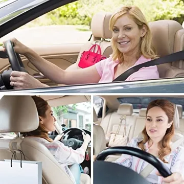 TISOHUGO Stylish Headrest Hooks for Cars - 2 in 1 Design