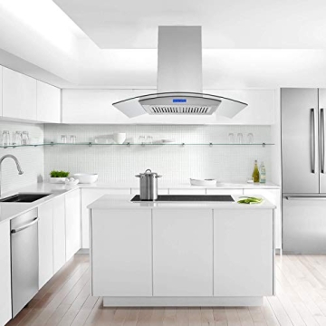 Tieasy 36" Ceiling Mount Range Hood - 700 CFM