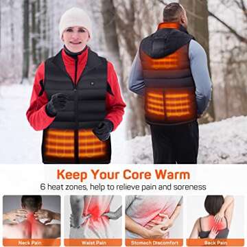 DR.PREPARE Heated Vest - Unisex Winter Hooded Heated Vests Outerwear