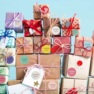 Yeaqee 9 Rolls 2 Inch Circle Thermal Label Stickers 750 Labels Bright Color Thermal Gradient Label Multi Purpose Thermal Stickers for Design DIY Logo Qr Code Name Tag Thank You Label (Bright Color)