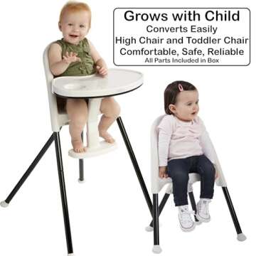 Primo Cozy Tot Deluxe Convertible Folding High Chair & Toddler Chair - Portable Foldable Baby Chair/...