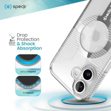 Slim Speck Crystal Clear iPhone 16 Case with MagSafe