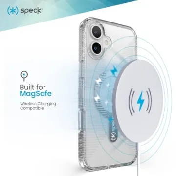 Slim Speck Crystal Clear iPhone 16 Case with MagSafe