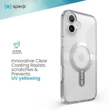 Slim Speck Crystal Clear iPhone 16 Case with MagSafe
