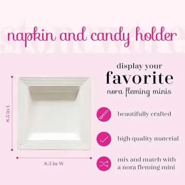 Nora Fleming Pinstripes Napkin & Candy Holder for Entertaining