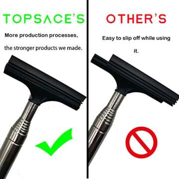 TOPSACE Car Side Mirror Squeegee, Retractable Wing Mirror Wiper Cleaner, Portable Vehicle Interior Exterior Accessories for Rainy Foggy Weather