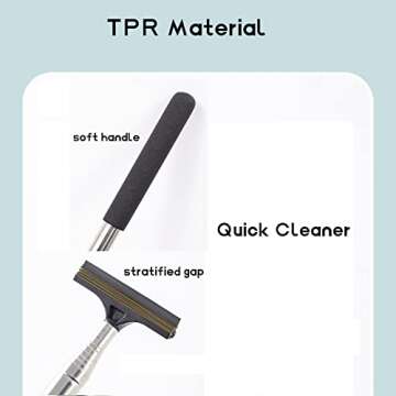 TOPSACE Car Side Mirror Squeegee, Retractable Wing Mirror Wiper Cleaner, Portable Vehicle Interior Exterior Accessories for Rainy Foggy Weather