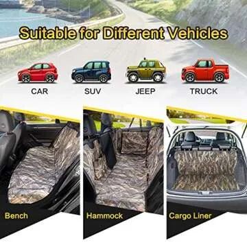 KIMHY Dog Car Seat Cover for Back Seat, Backseat Cover for Dogs in Car with Mesh Window, Dog Hammock for Car with Side Flaps, Durable & Waterproof Back Seat Pet Cover for Dogs Cars SUV
