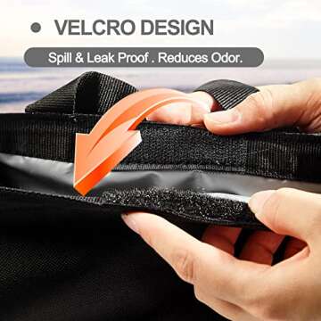 wplhb Car Trash Bag, Hanging 3.5 Gallons Washable Eco-Friendly Car Trash Can, Large Capacity Car Garbage Bag with Storage Pockets, for Outdoor Traveling Vehicles (Black)