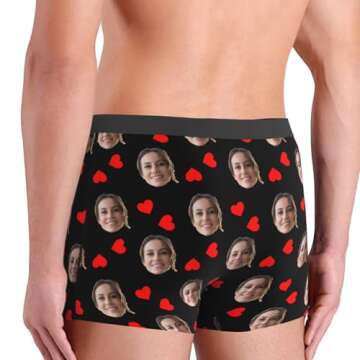 Personalized Boxers For Men Custom Boxers Custom Boxers For Men Valentines Day Gifts For Him Personalized Boxers S