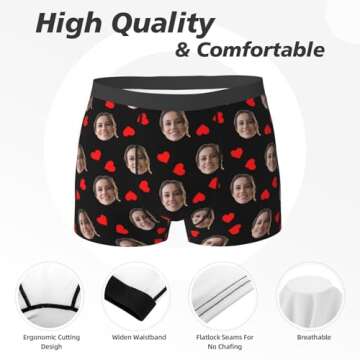 Personalized Boxers For Men Custom Boxers Custom Boxers For Men Valentines Day Gifts For Him Personalized Boxers S