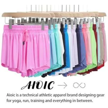AIOIC Girls Butterfly Shorts Kids Flowy Shorts 2-in-1 Girls Butterfly Skirts with Pocket Arctic Blue