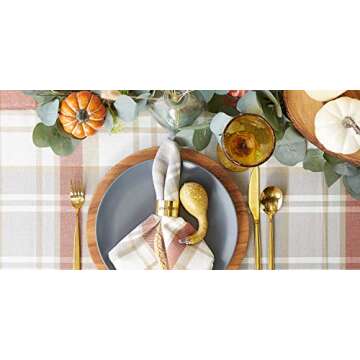 DII Christmas Thanksgiving Holiday Tabletop Décor Collection Decorative Napkin Ring Holder Set, 1.6 Dia x 1.25" Height, Always Grateful Gold, 4 Piece