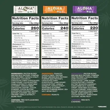 ALOHA Protein Bars Variety Pack - Vegan & Organic Snacks