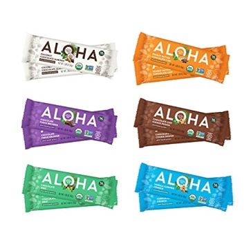 ALOHA Protein Bars Variety Pack - Vegan & Organic Snacks