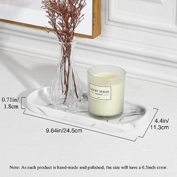 Luxspire Oval Bathroom Vanity Tray - Elegant & Durable