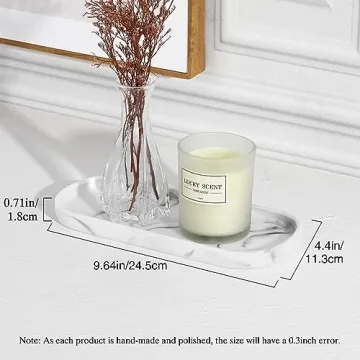 Luxspire Oval Bathroom Vanity Tray - Elegant & Durable