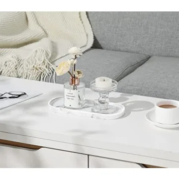 Luxspire Oval Bathroom Vanity Tray - Elegant & Durable