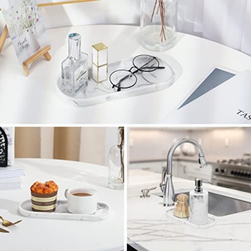 Luxspire Oval Bathroom Vanity Tray - Elegant & Durable