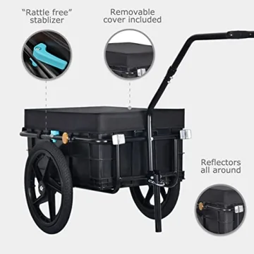 Veelar Tiggo 70L Bike Cargo Trailer Hand Cart Durable Multi-Functional