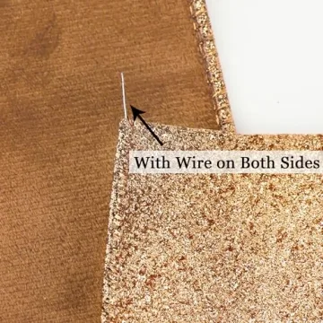 HUIHUANG Copper Christmas Velvet Ribbon 2.5" - 10 Yards