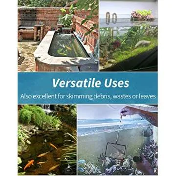 Pawfly 6 Inch Fish Net with Telescopic Handle for Aquariums