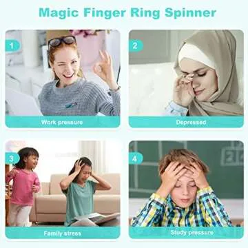 100 Pack Spiky Sensory Finger Rings, Acupressure Spiky Sensory Finger Rings for Adults, Silent Stress Reducer and Massager Fidget Ring for Anxiety for Men, Women(Classic Colors)