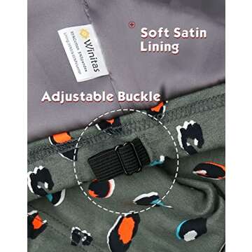 3 Size Satin Lined Sleep Caps for Braids,Dreadlocks Natural Curly Hair Adjustable