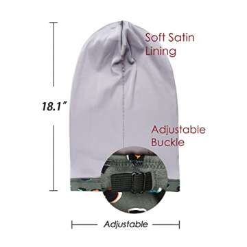 Adjustable Satin Lined Sleep Caps for Braids and Curls