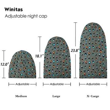 Adjustable Satin Lined Sleep Caps for Braids and Curls