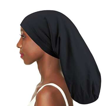 Adjustable Satin Lined Sleep Caps for Braids and Curls