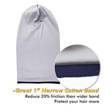 Adjustable Satin Lined Sleep Caps for Braids and Curls
