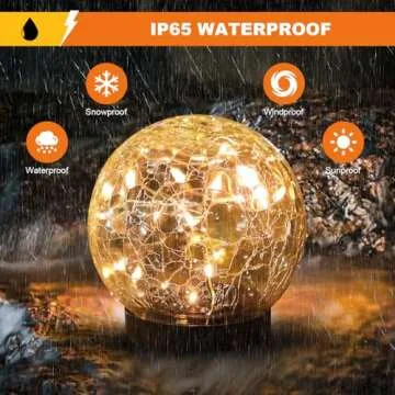 Stunning Solar Globe Lights Outdoor Waterproof - Perfect Solar Garden Lights for Lawn and Patio Deco...
