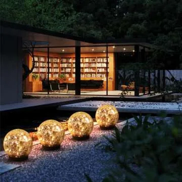 Bright Solar Globe Lights for Outdoor Spaces 2 Pack