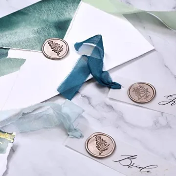 UNIQOOO Champagne Gold Wax Beads for Invitations 180 Pcs