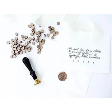 UNIQOOO Champagne Gold Wax Beads for Invitations 180 Pcs
