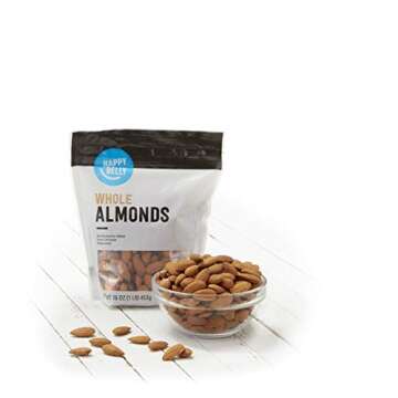 Happy Belly Whole Raw Almonds - Buttery Crunchy Snack