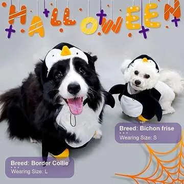cyeollo Dog Halloween Costumes Funny Penguin Cosplay Halloween Party Outfits Clothes Pet Costume for...